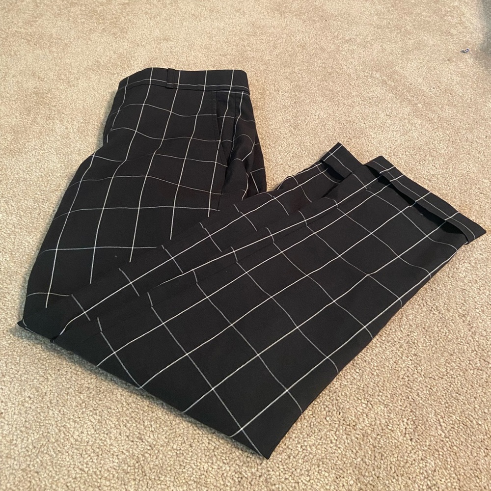 Banana Republic Black Plaid Pants
